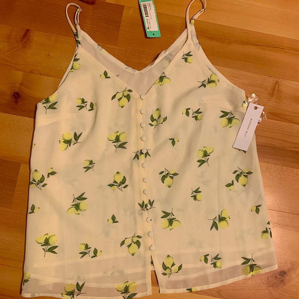 Sophie Rue Iesha Button Front Cami with Lemons